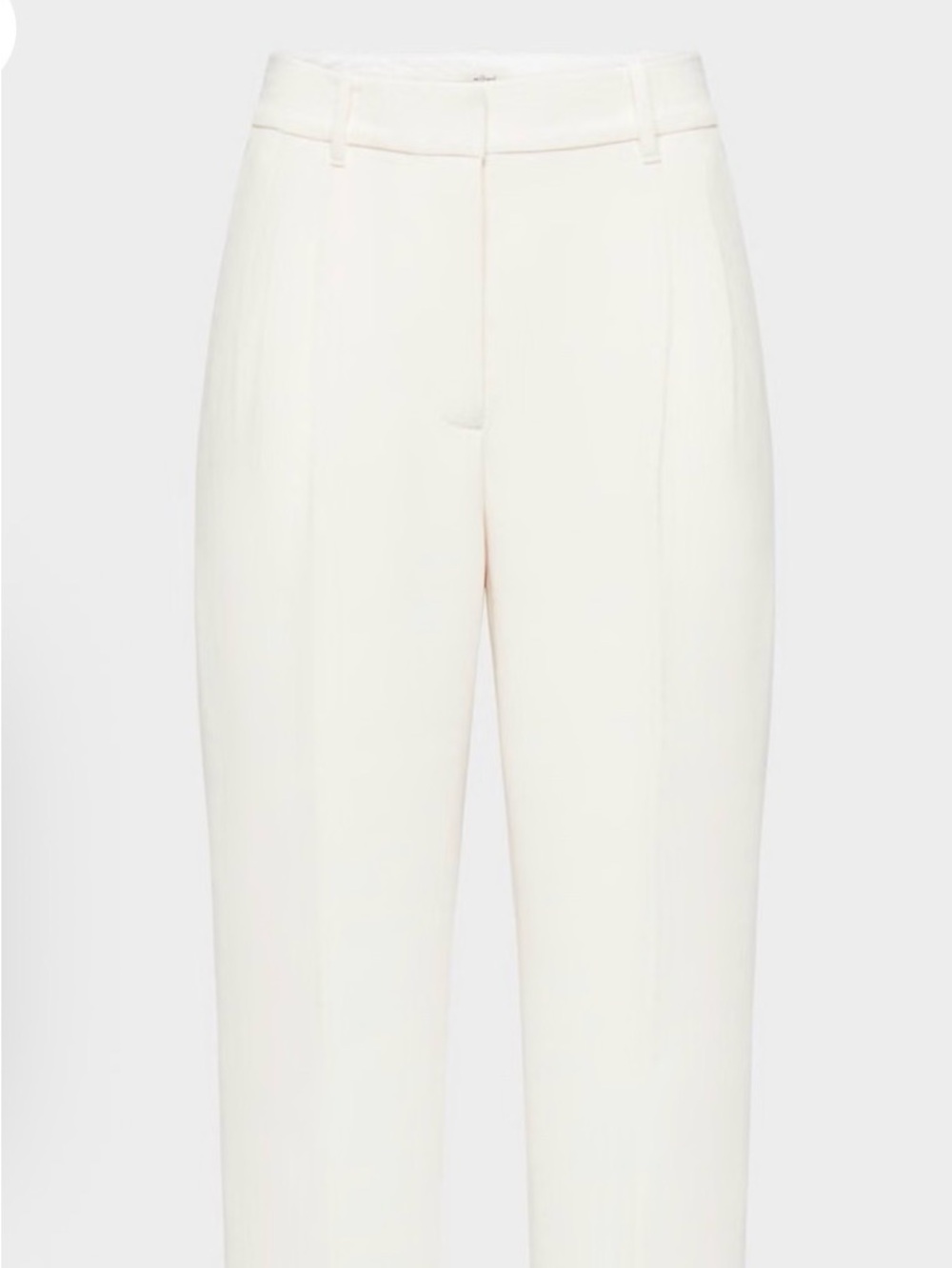 Aritzia Efffortless pant- Creppete Cream Tailored Trousers- size 0
